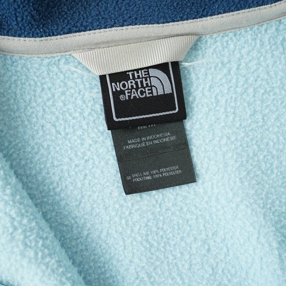 The North Face Full-Zip Fleece Jacket Outdoor Embroidered Logo Blue Women Size M - Picture 4 of 16
